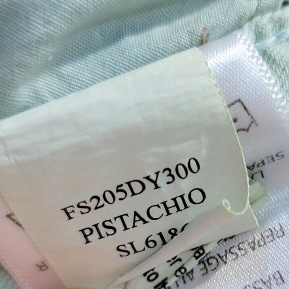 SLINK Jeans Crop Skinny Womens Sz 16 Plus Mint Green Distressed Stretch Ankle - Picture 13 of 15